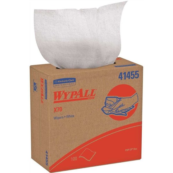 Wypall X70 White Extended Use Reusable Cloths Pop-Up Box , 100-Sheets/Pack, 1,000 -Sheets/Case, 10PK 41455